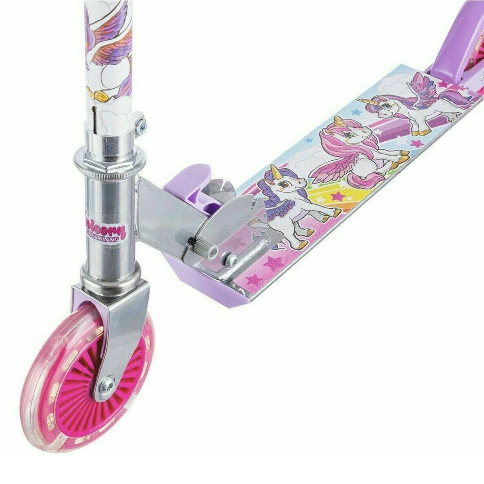 Unicorn Folding Scooter With Flashing Wheels